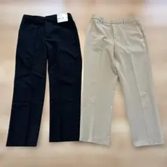 UNIQLO 感動パンツ L ブラック・ベージュ