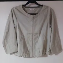 ライトグレー ジップアップジャケット Mサイズ