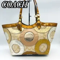 COACH tote bag Patchwork Signature y2k
