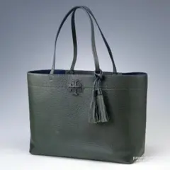 ✨極美品✨️トリーバーチ マックグロー トートバッグ カーキ タッセル 大容量