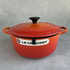 ハ*ジ様 【未使用 美品】LE CREUSET　ココット ロンド オレンジ28c シグニチャー ココット・ロンド 18cm フラムドレ (クルーシブルライト