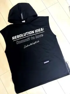 ANAP GIRL フード付きロング半袖パーカー裾チャック