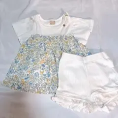 ✨お値段交渉歓迎✨　petit main トップス・ショートパンツセット 80