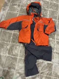 子供用スキーウェア サイズ100 オレンジ/グレー
