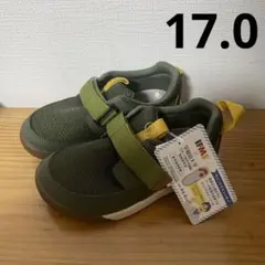 IFME ベルト付きスニーカー 17.0 カーキ　靴　イフミー