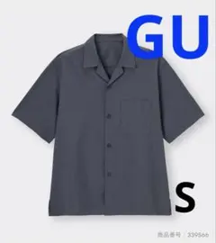 GU （ジーユー）ドライ　リラックスフィット オープンカラーシャツ(5分袖) S