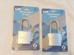 Zarker A40 防錆南京錠 2つの鍵付き