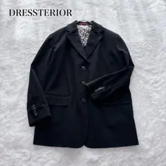 【美品】ドレステリア ブラックオーバーサイズジャケット テーラードジャケット