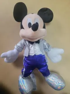 ミッキーマウス ぬいぐるみ シルバータキシード