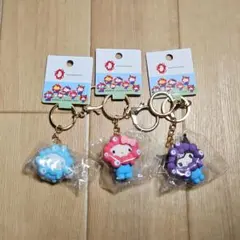 新品未使用☆万博　サンリオ　ミャクミャク　立体キーホルダー　3種セット