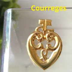 Courreges クレージュ ペンダントトップ ロゴモチーフ ゴールドカラー