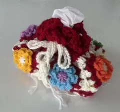 立体お花のモチーフティッシュカバー❣️(7.11/2)