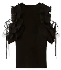 SNIDEL プリーツフリルニットプルオーバー