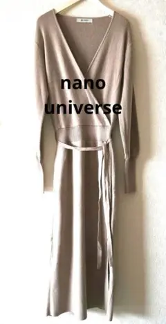 nano universe ナノユニバース☆カシュクール ニットワンピース 36
