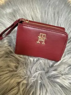 トミー・ヒルフィガー 二つ折り財布 ボルドー