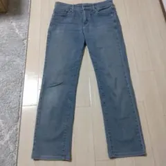 レギュラーフィットストレートデニム ハイライズライトブルー