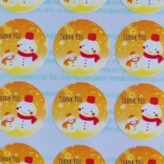 雪だるま⭐THANK YOUシール♥1シート48枚