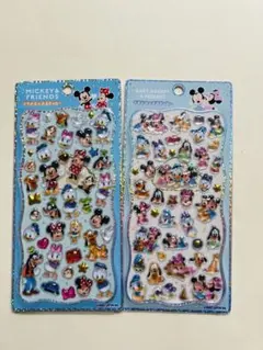 ミッキー&フレンズ プチドロドロップステッカー　2枚セット　シール