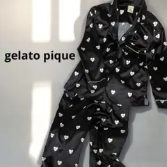 【gelato pique】サテンハート柄ルームウェア上下