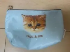 【未使用】PAUL & JOE 猫顔ポーチ 水色