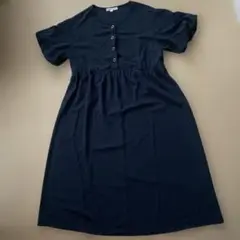 マタニティ ネイビー ワンピース Mサイズ