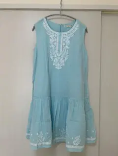 BEAMS HEART刺繍入り ノースリーブワンピース チュニック