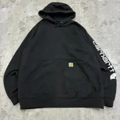 Carhartt　プルオーバーパーカー　K288　L　ブラック　古着