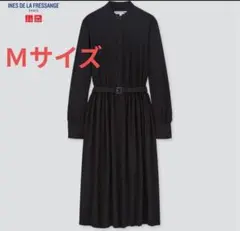 ユニクロ　INES DE LA FRESSANGE ネイビー　長袖ワンピース M