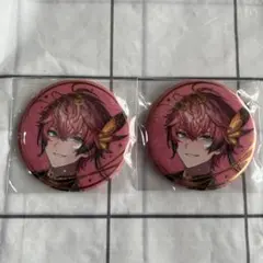 にじさんじ　妖怪万化　和紙風箔押し缶バッジ　赤城ウェン