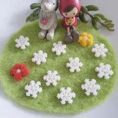 173 ￥250♡クリスマス 雪 結晶 カボション プラパーツ