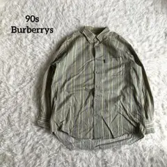 【希少】90s Burberrys バーバリー マルチストライプシャツ ロゴなし