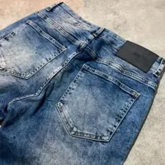 【ZARA MAN】ザラ マン クラッシュ加工 バイカーデザイン スキニーデニム