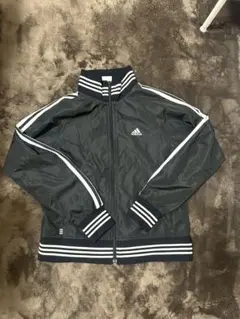 adidas ジャージ 上下セット M 黒 ストライプ