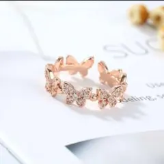 X261 リング レディース k18 S925 ローズゴールド フリーサイズ