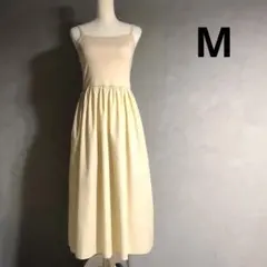 美品 ユニクロ コンビネーションブラキャミソールワンピース クリーム M