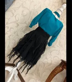 ラテン　社交ダンス　トップス　スカート　2点セット