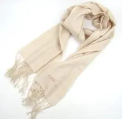 FURLA フルラ マフラー ストール ベージュ　ロゴ ブランド フリンジ