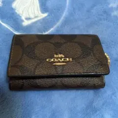 COACH ブラウンレザーキーケース