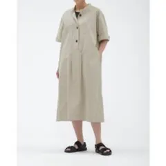 MHL　マーガレットハウエル　バンドカラーシャツワンピース　2024SS　Ⅱ