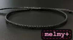 【太め黒】ブレスレットアンクレットミサンガ“送料込み”