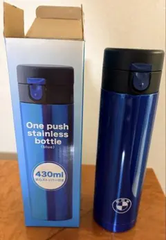 BMW ワンタッチ ステンレスボトル 430ml ブルーのサムネイル