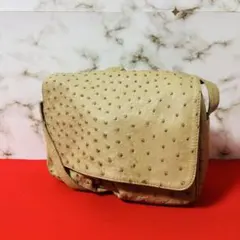 0091 JRA認定 オーストリッチ エキゾチックレザー ショルダーバッグのサムネイル