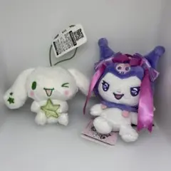 シナモロール、サンリオキャラクターぬいぐるみセット、シールオマケつき