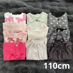 女の子　キッズ服（半袖、長袖、ショートパンツなど）　まとめ売り　110cm