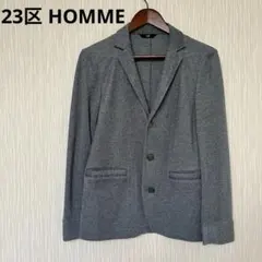 【23区 HOMME】薄手 テーラードジャケット グレー サイズ46