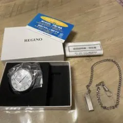 KENZO様シチズン・レグノ・電波ソーラー アナログ懐中時計 チェーン付き　美品