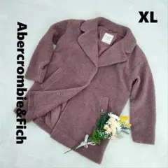 アバクロンビー＆フィッチ ♪ボアコート フェイクファー くすみピンク XL