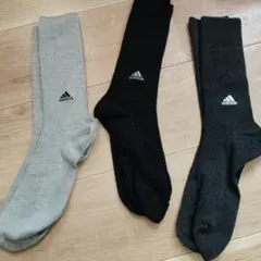 adidas リブ編みソックス 3足セット