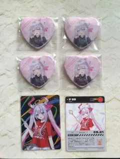 ナセラ　バレンタイン　ハート缶バッジ　4点　にじフェス　コレカ　セット