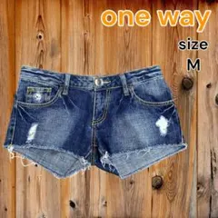 one way　 ホットパンツ　ダメージ　ジーンズ　サイズM　0433 502